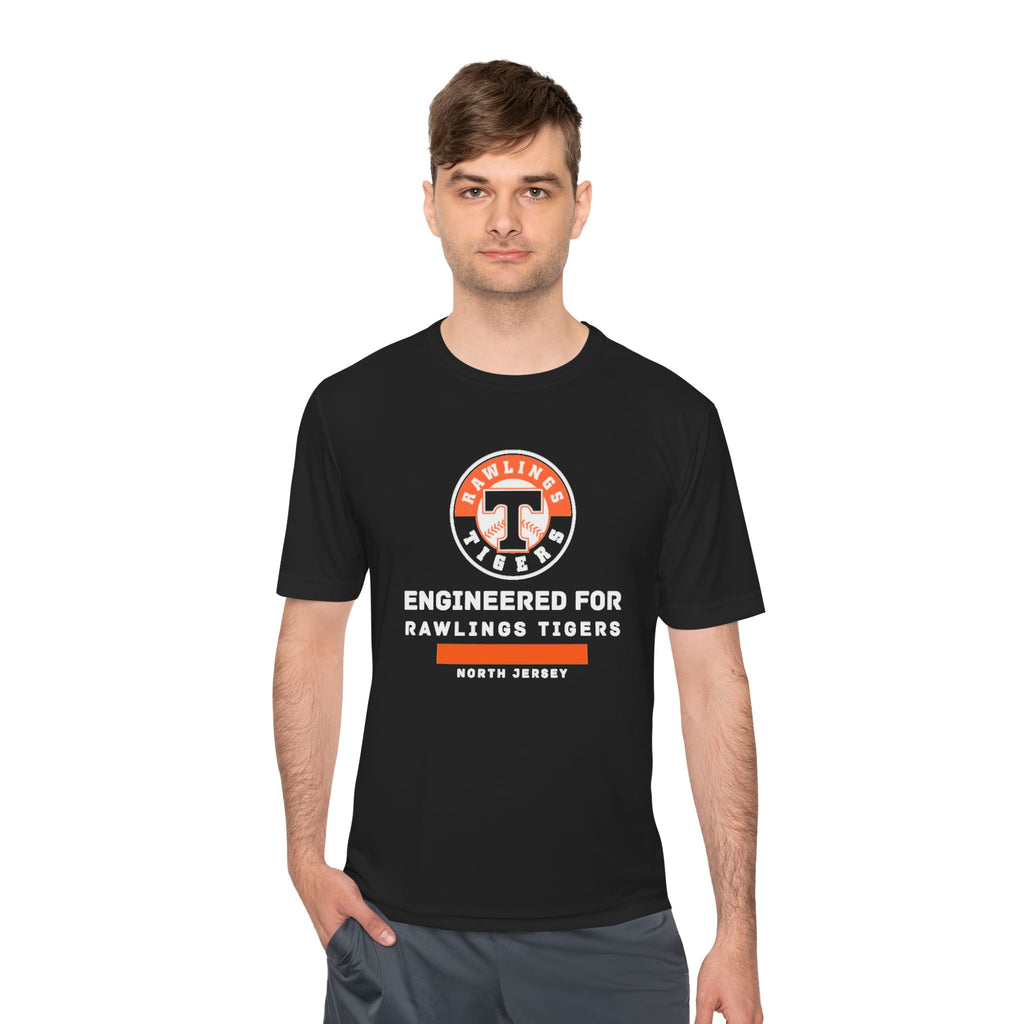 Rawlings Tigers 'Engineered for Victory' Moisture‑Wicking Tee — "Where Stripes Are Earned, Not Given"