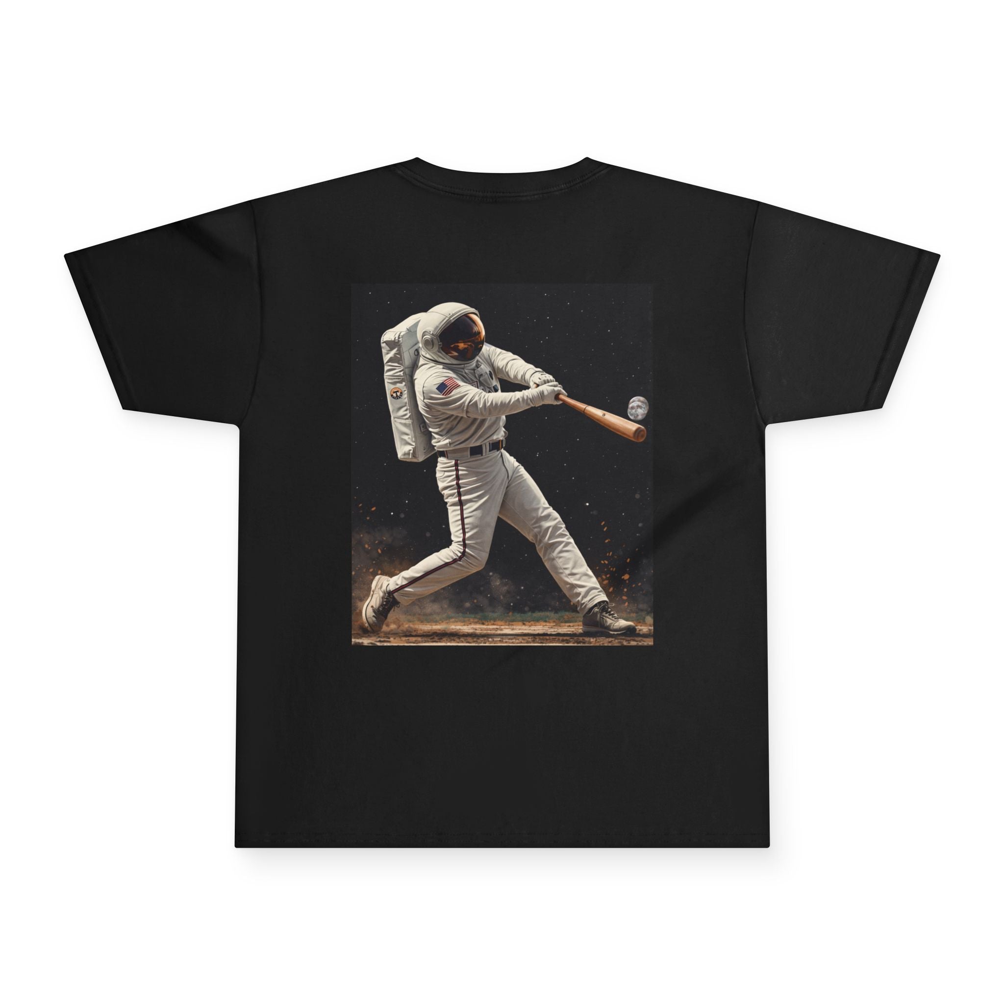 Kids Baseball Tee — Astronaut Batter & Tiger Home Plate Graphic