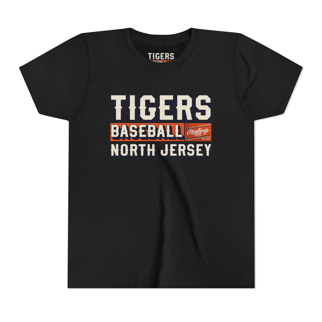 Tigers Baseball Youth Tee — North Jersey (Back: "Tigers Players Have the Prettiest Moms")