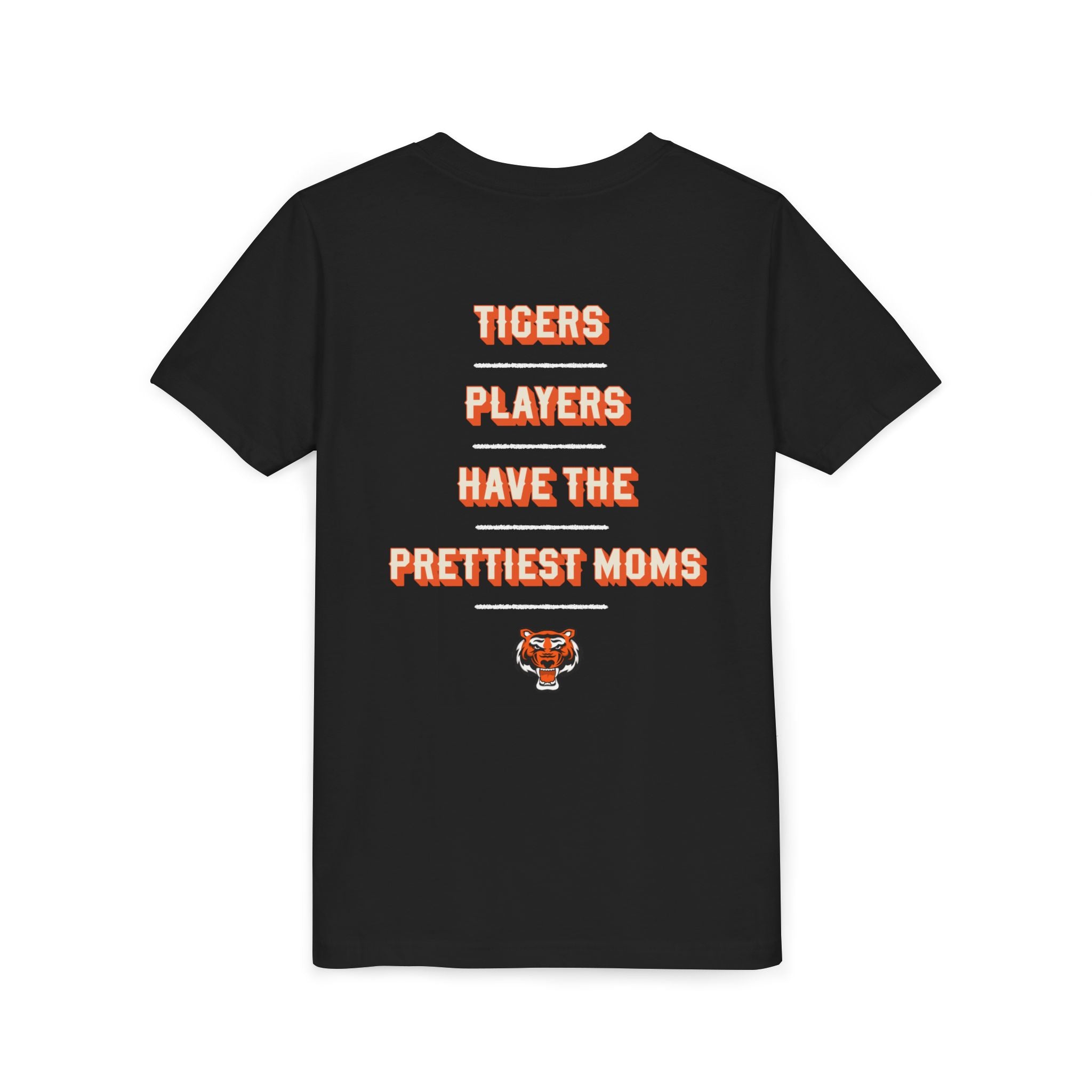 Tigers Baseball Youth Tee — North Jersey (Back: "Tigers Players Have the Prettiest Moms")